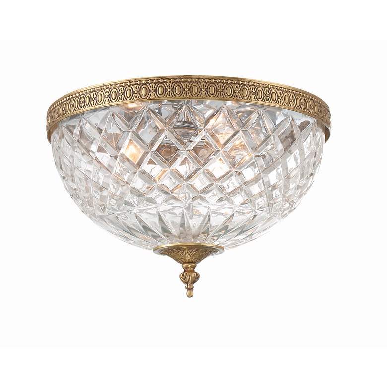 Image 3 Crystorama Ceiling Mount 12" Wide Olde Brass Ceiling Light more views