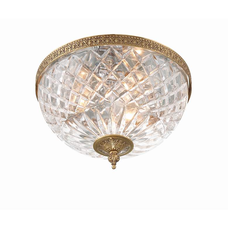 Image 5 Crystorama Ceiling Mount 12" Wide Olde Brass Ceiling Light more views