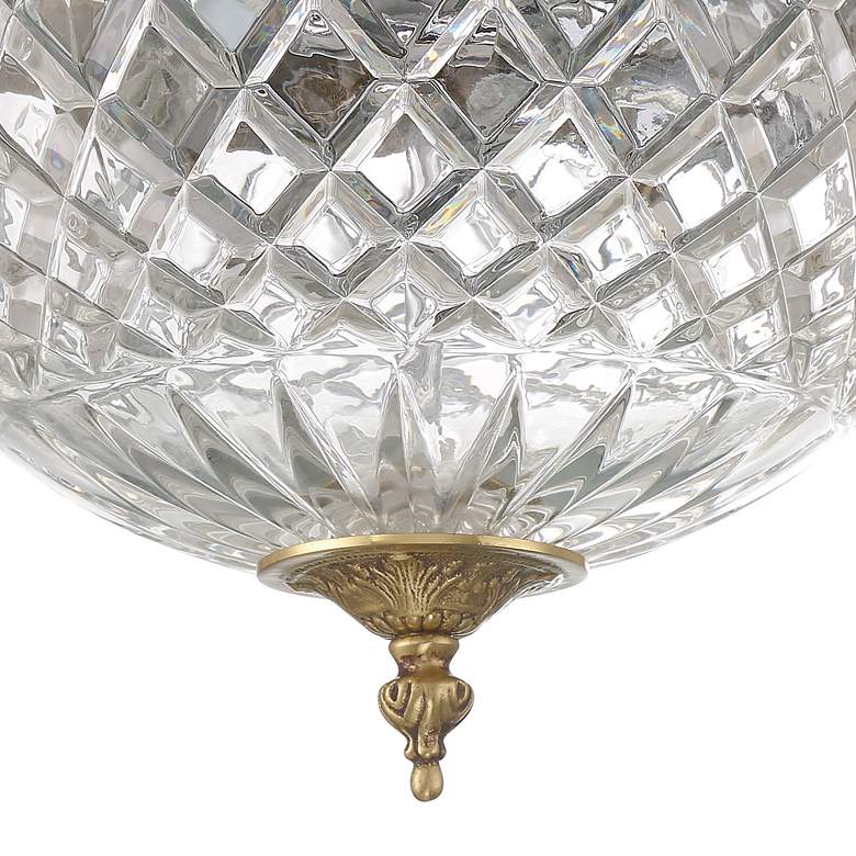 Image 6 Crystorama Ceiling Mount 12" Wide Olde Brass Ceiling Light more views