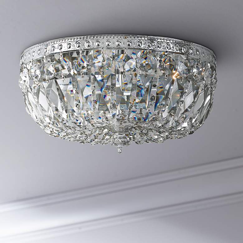 Image 1 Crystorama Ceiling Mount 14" Wide Chrome Ceiling Lt