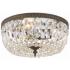 Crystorama Ceiling Mount 14" Wide English Bronze Crystal Ceiling Light