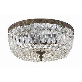 Image3 of Crystorama Ceiling Mount 14" Wide English Bronze Crystal Ceiling Light more views