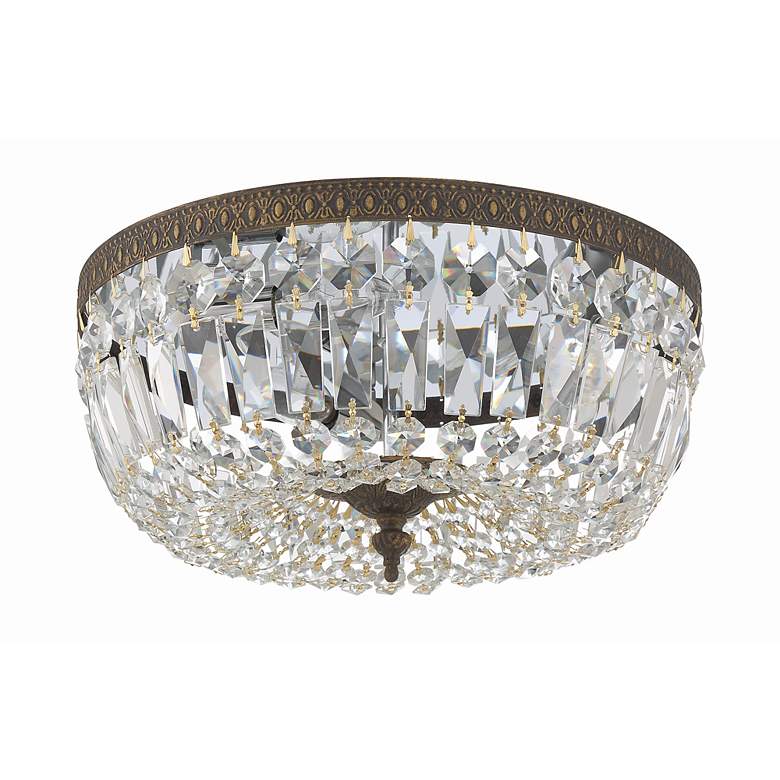 Image 3 Crystorama Ceiling Mount 14" Wide English Bronze Crystal Ceiling Light more views