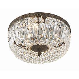 Image4 of Crystorama Ceiling Mount 14" Wide English Bronze Crystal Ceiling Light more views