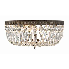 Image5 of Crystorama Ceiling Mount 14" Wide English Bronze Crystal Ceiling Light more views