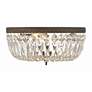 5_Crystorama Ceiling Mount 14" Wide English Bronze Crystal Ceiling Light more views
