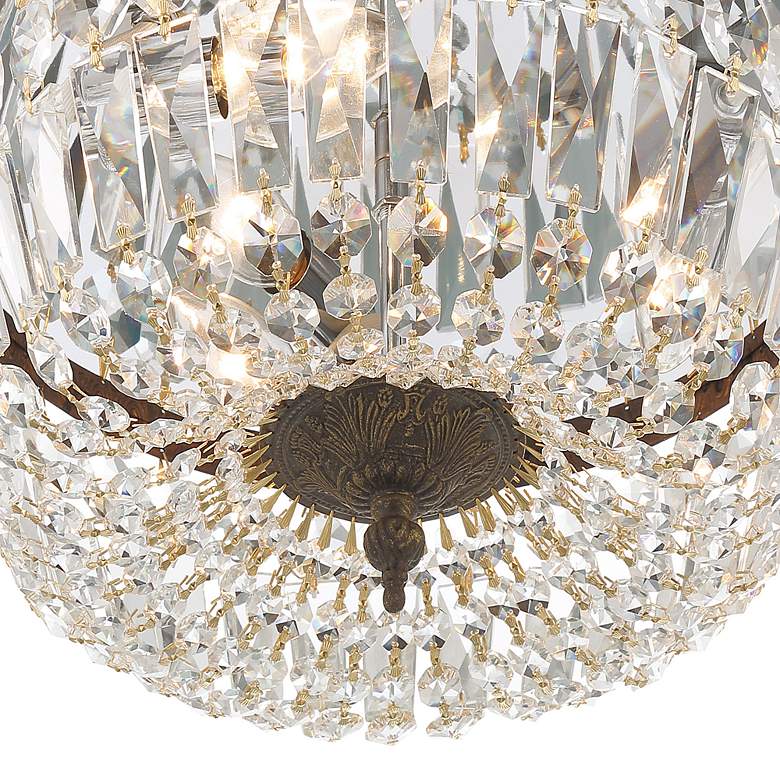 Image 6 Crystorama Ceiling Mount 14" Wide English Bronze Crystal Ceiling Light more views