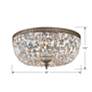 7_Crystorama Ceiling Mount 14" Wide English Bronze Crystal Ceiling Light more views
