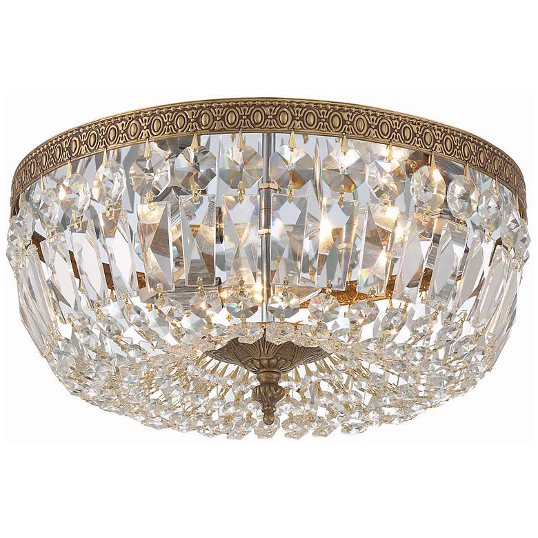 Image 1 Crystorama Ceiling Mount 14" Wide Olde Brass Ceiling Light
