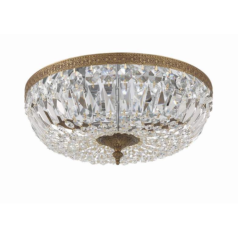 Image 3 Crystorama Ceiling Mount 16" Wide Brass Crystal 3-Light Ceiling Light more views