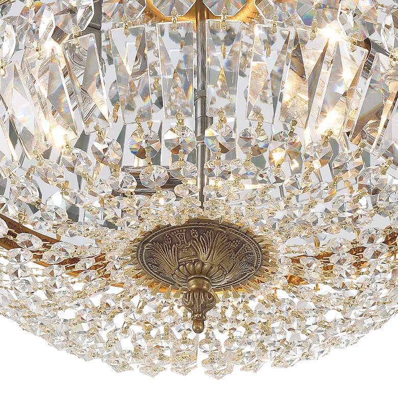 Image 6 Crystorama Ceiling Mount 16" Wide Brass Crystal 3-Light Ceiling Light more views