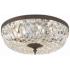 Crystorama Ceiling Mount 16" Wide Bronze Crystal 3-Light Ceiling Light