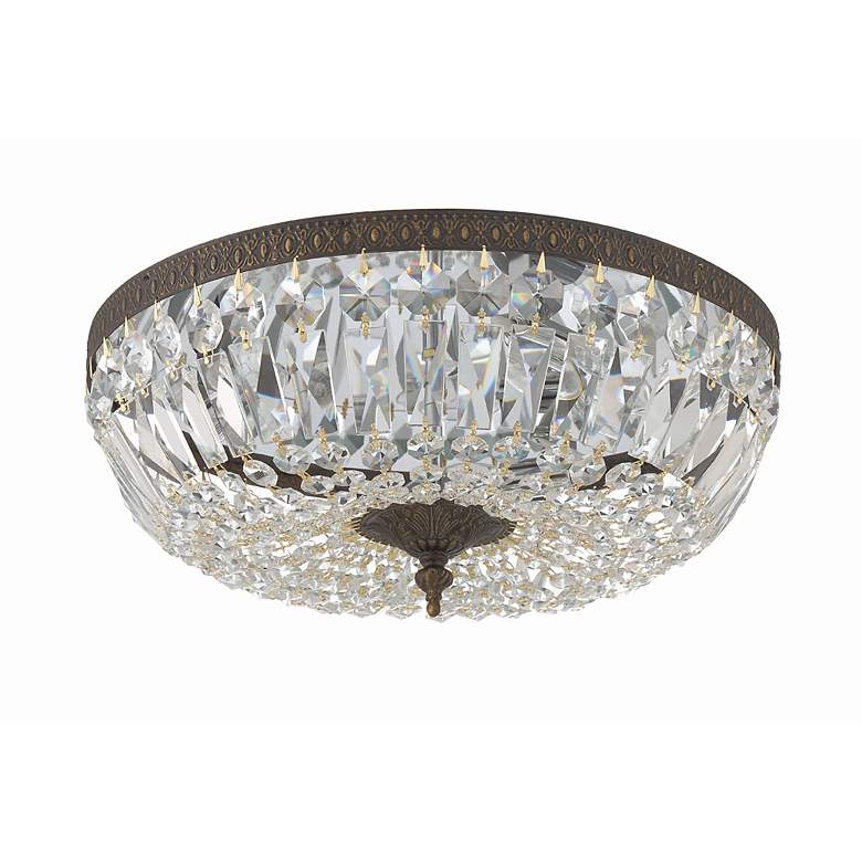 Image 3 Crystorama Ceiling Mount 16" Wide Bronze Crystal 3-Light Ceiling Light more views