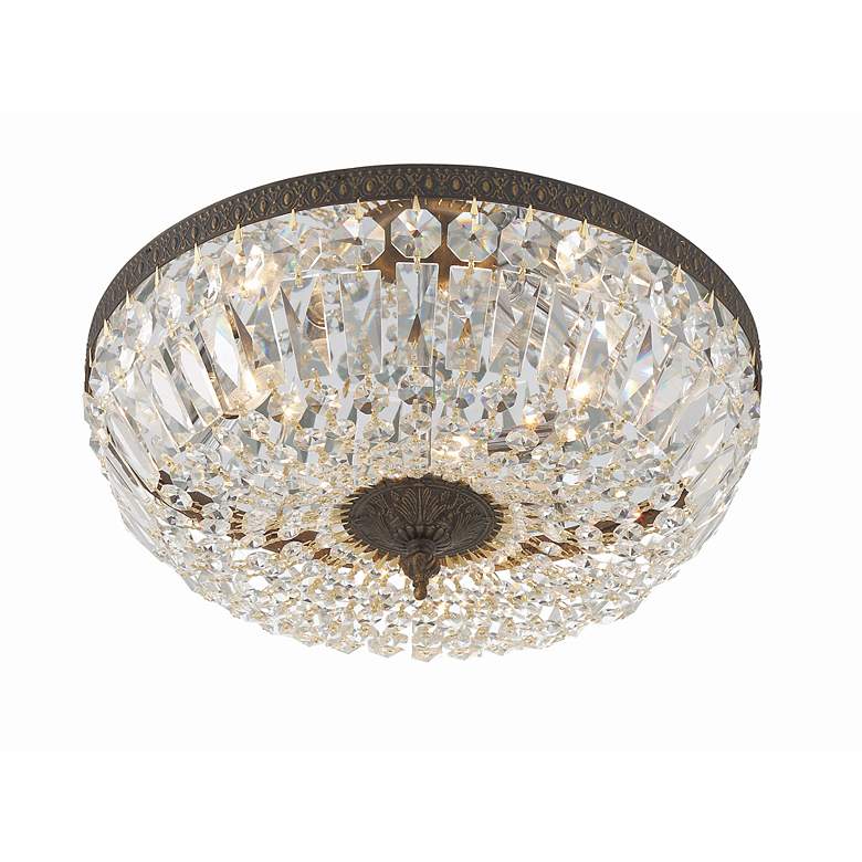 Image 4 Crystorama Ceiling Mount 16" Wide Bronze Crystal 3-Light Ceiling Light more views