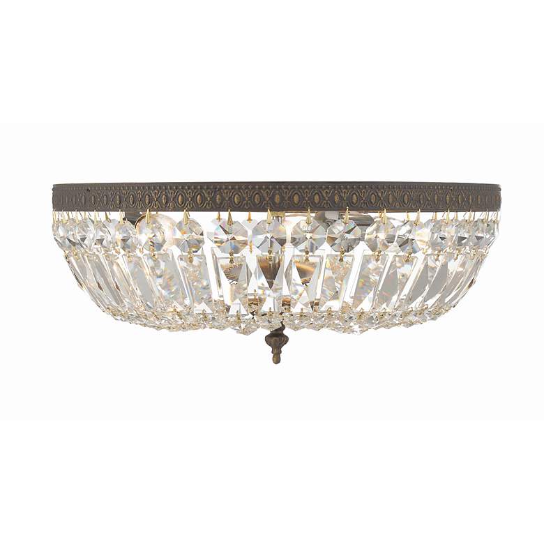 Image 5 Crystorama Ceiling Mount 16" Wide Bronze Crystal 3-Light Ceiling Light more views