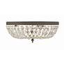 5_Crystorama Ceiling Mount 16" Wide Bronze Crystal 3-Light Ceiling Light more views