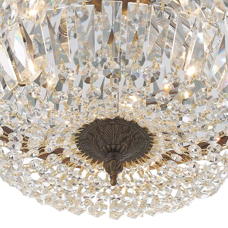 Image 6 Crystorama Ceiling Mount 16" Wide Bronze Crystal 3-Light Ceiling Light more views