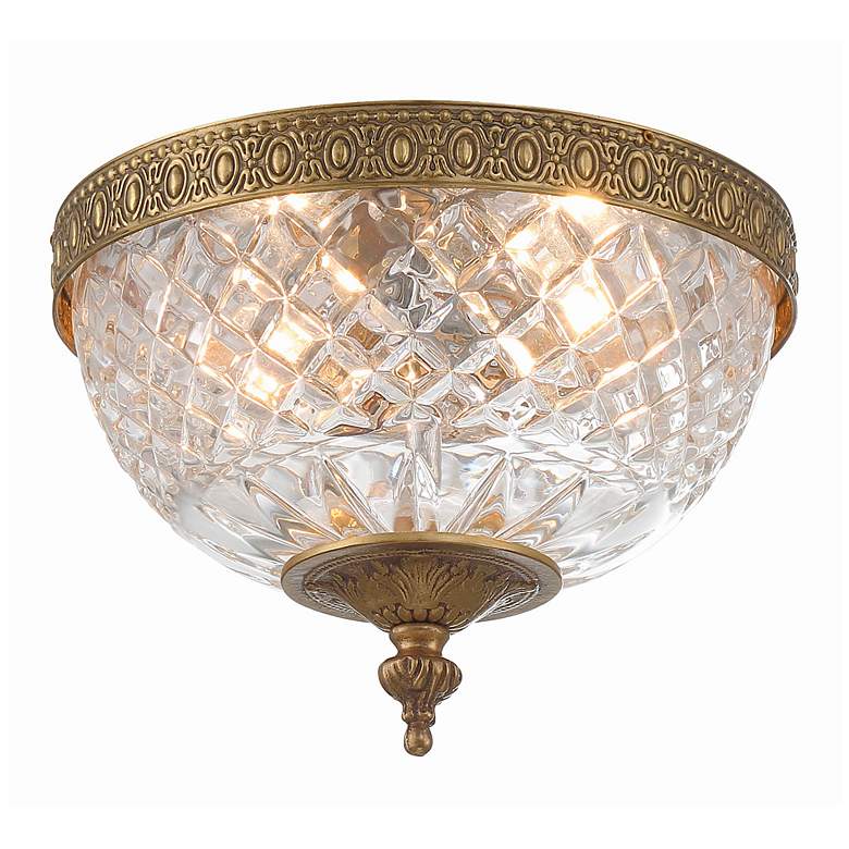 Image 2 Crystorama Ceiling Mount 8" Wide Olde Brass Ceiling Light