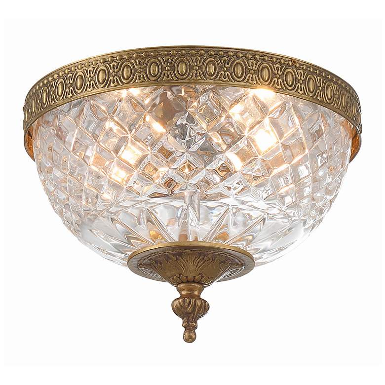 Image 2 Crystorama Ceiling Mount 8 inch Wide Olde Brass Ceiling Light