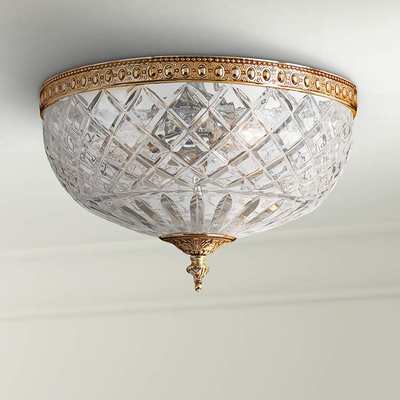 Crystorama Ceiling Mount 8&quot; Wide Olde Brass Ceiling Light