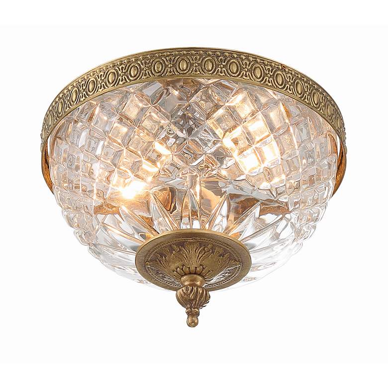 Image 5 Crystorama Ceiling Mount 8" Wide Olde Brass Ceiling Light more views