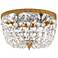 Crystorama Ceiling Mount 8"W Brass and Crystal Ceiling Light