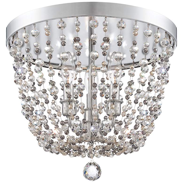 Image 1 Crystorama Channing 15 inch Wide Polished Chrome Ceiling Light