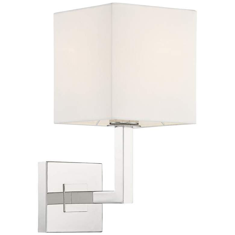 Image 1 Crystorama Chatham 13 1/2" High Polished Nickel Wall Sconce
