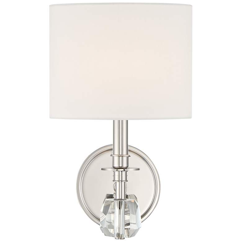 Image 1 Crystorama Chimes 10 1/4" High Polished Nickel Wall Sconce