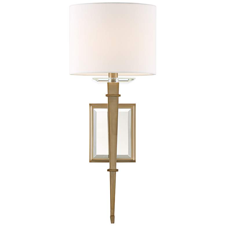 Image 1 Crystorama Clifton 20" High Aged Brass Wall Sconce