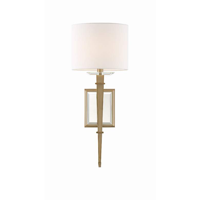 Image 2 Crystorama Clifton 20" High Aged Brass Wall Sconce more views