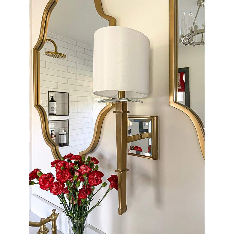 Image 7 Crystorama Clifton 20" High Aged Brass Wall Sconce more views