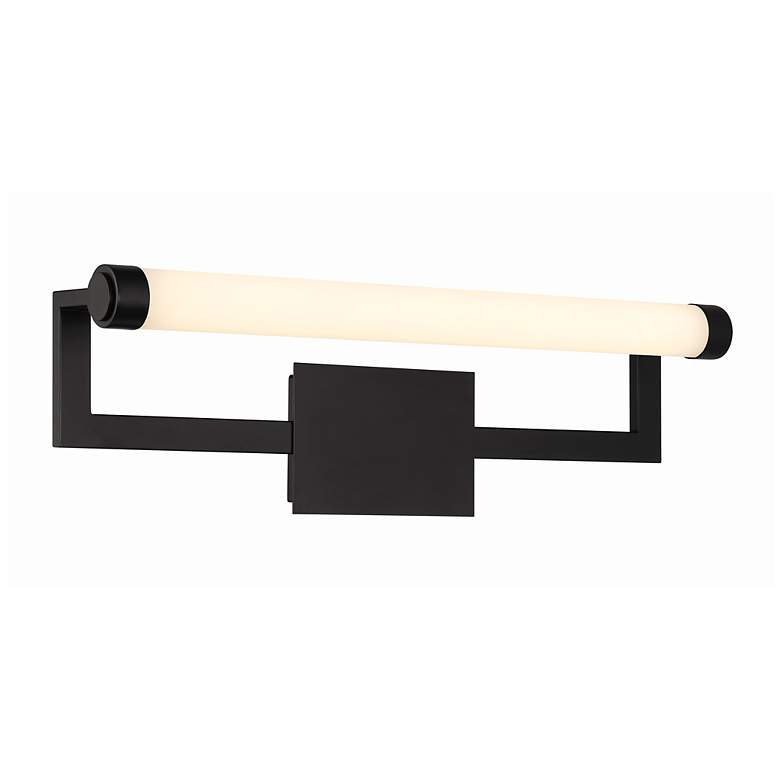 Image 2 Crystorama Clinton 1 Light Matte Black Bathroom Vanity