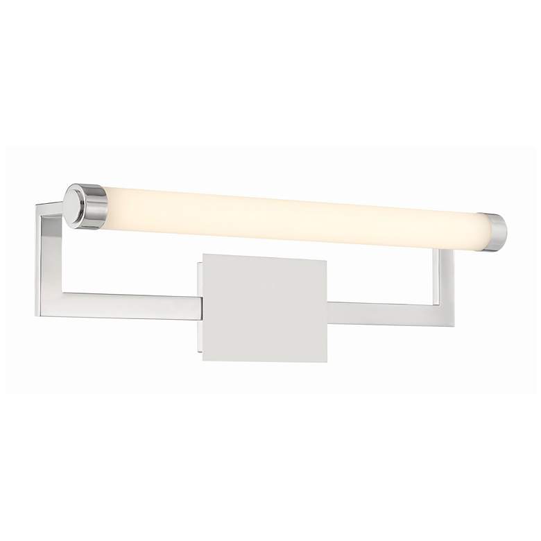 Image 1 Crystorama Clinton 1 Light Polished Nickel Bathroom Vanity