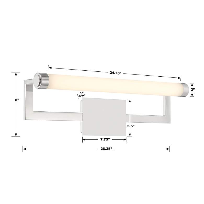 Image 5 Crystorama Clinton 1 Light Polished Nickel Bathroom Vanity more views