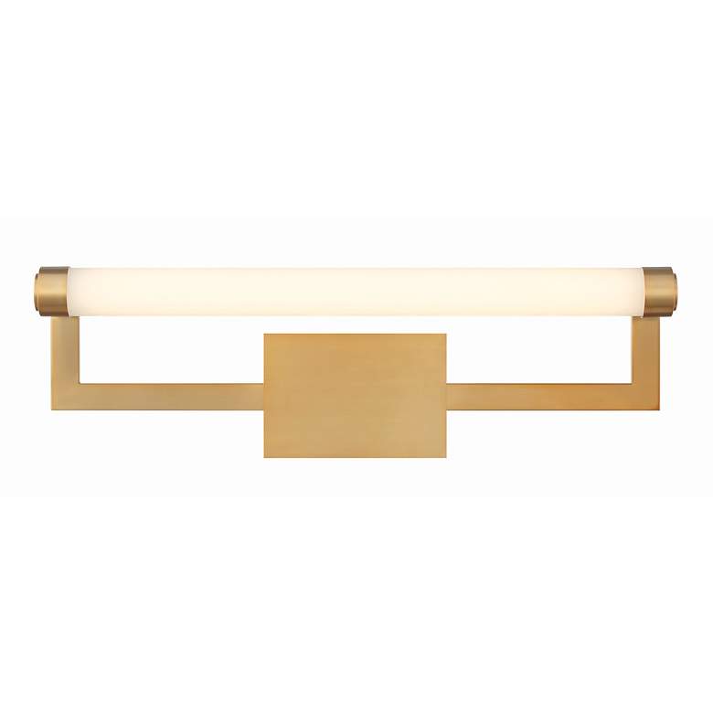 Image 3 Crystorama Clinton 1 Light Vibrant Gold Bathroom Vanity more views