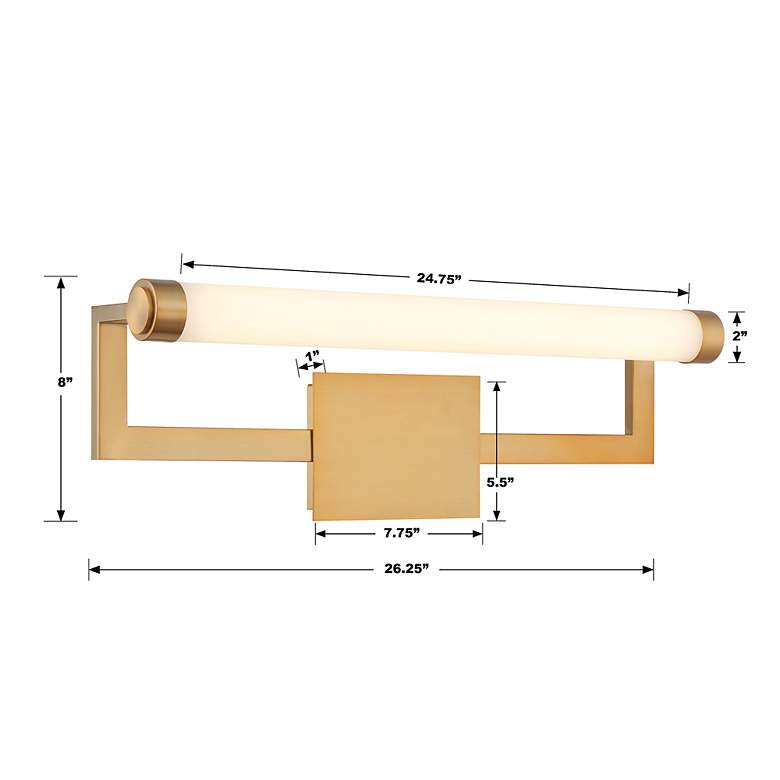 Image 6 Crystorama Clinton 1 Light Vibrant Gold Bathroom Vanity more views