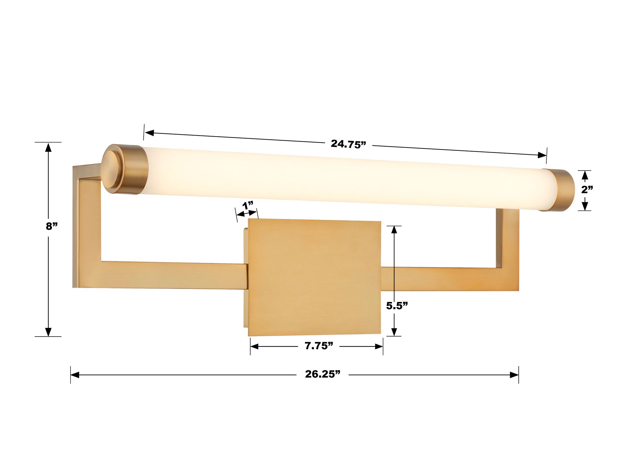 Image 6 Crystorama Clinton 26.25'' LED Vibrant Gold Picture Light more views