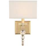 Crystorama Clover 16&quot; High Aged Brass Wall Sconce