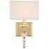 Crystorama Clover 16" High Aged Brass Wall Sconce