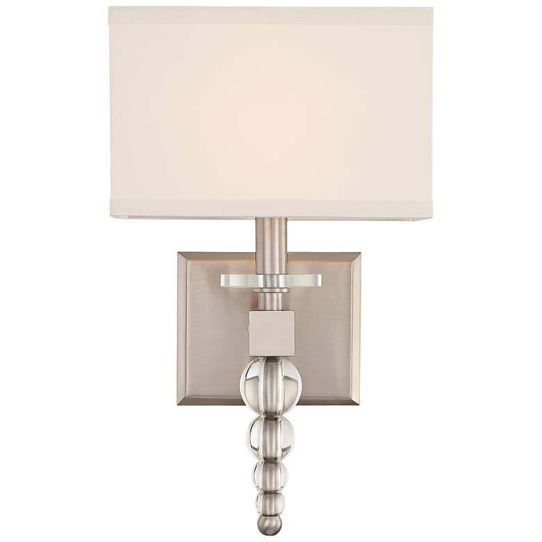 Image 1 Crystorama Clover 16 inch High Brushed Nickel Wall Sconce