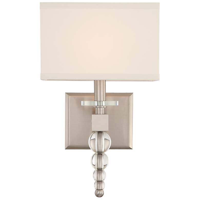Image 1 Crystorama Clover 16" High Brushed Nickel Wall Sconce
