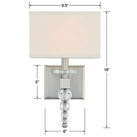 Image5 of Crystorama Clover 16" High Brushed Nickel Wall Sconce more views