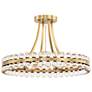 Crystorama Clover 18" Wide Aged Brass Ceiling Light