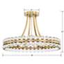 Crystorama Clover 18" Wide Aged Brass Ceiling Light