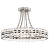 Crystorama Clover 18&quot; Wide Brushed Nickel Ceiling Light