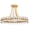 Crystorama Clover 18" Wide Aged Brass Ceiling Light