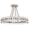 Crystorama Clover 18" Wide Brushed Nickel Ceiling Light