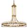Crystorama Clover 22 1/2" Wide Aged Brass and Crystal Chandelier