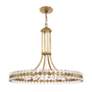 5_Crystorama Clover 22 1/2" Wide Aged Brass and Crystal Chandelier more views
